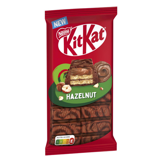 KitKat hazelnut and biscuit chocolate tablet 99g milk chocolate wafer slab Chocolate Tablets and Slabs