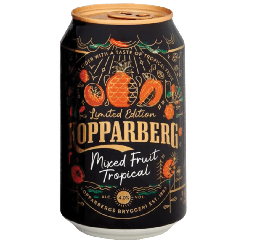Kopparberg Mixed Fruit Tropical Cider 24 Pack 500ml cans 5.4% ABV, tropical fruit cider, Cider collection