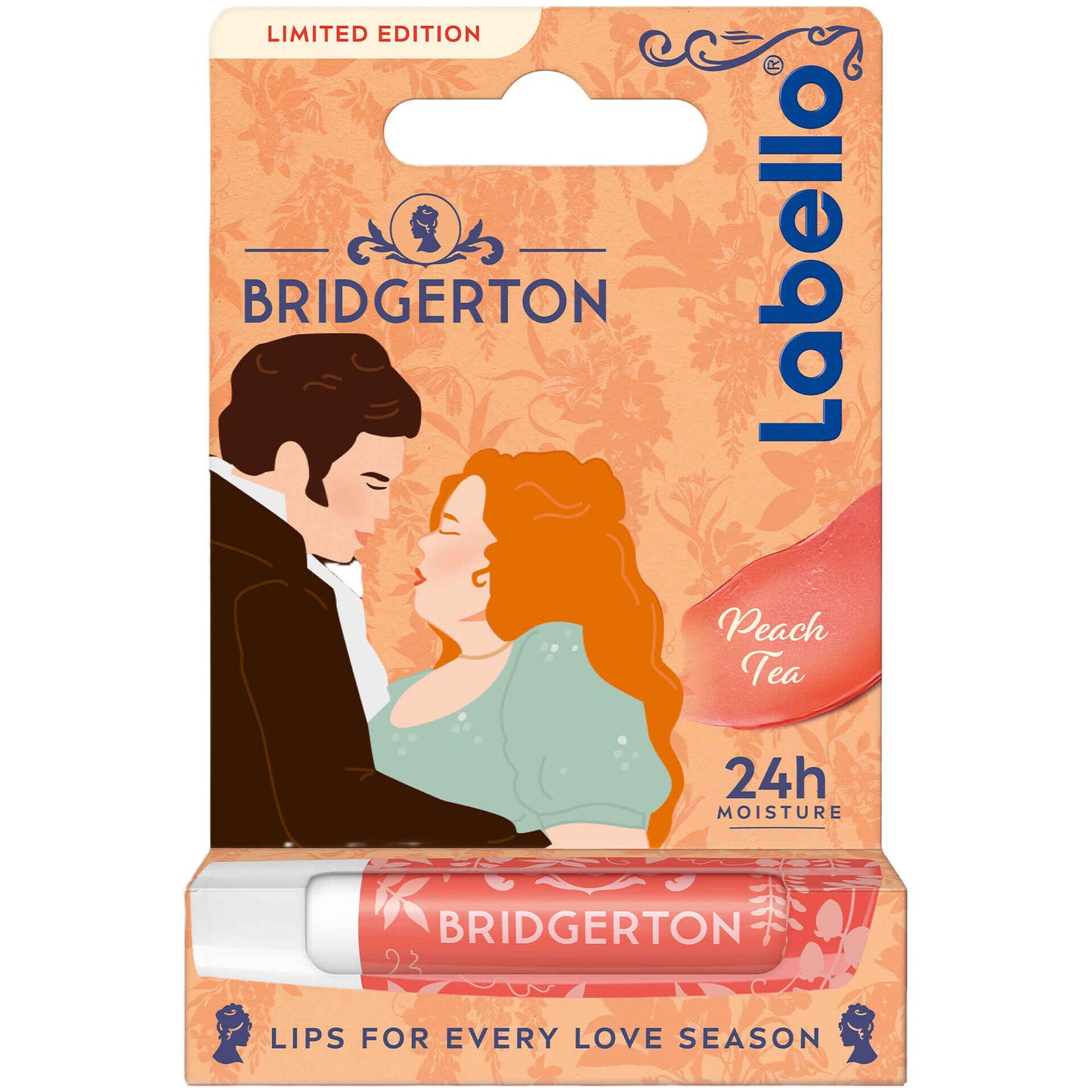 Labello Bridgerton peach tea lip balm moisturizing lip care flavored lip balm