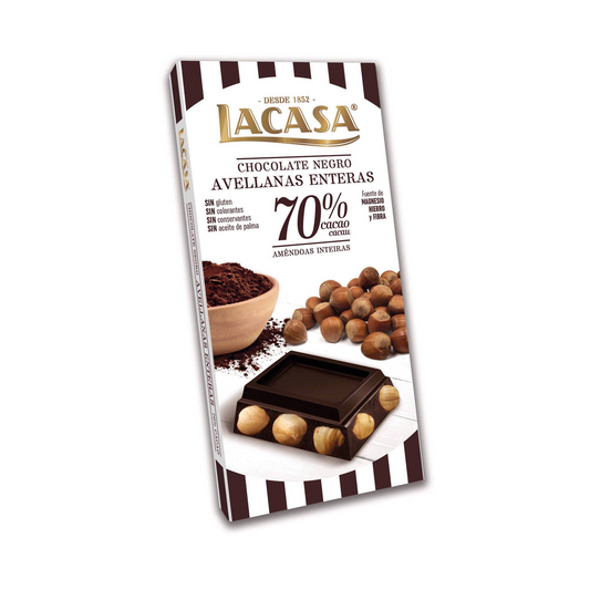 Lacasa dark chocolate with almond 70 percent cocoa tablet 200g Chocolate Tablets and Slabs