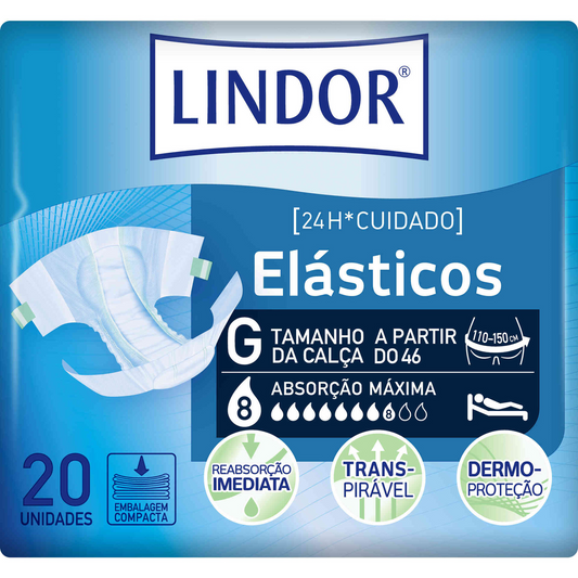 Lindor elastic air dry dermo maxi L incontinence diapers breathable comfort secure fit adult diapers