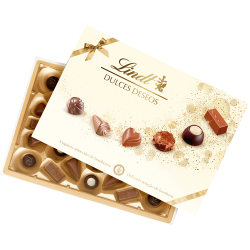 Lindt Dulces Deseos Chocolate Bom Bom Candies 337 g – assorted milk chocolates, festive gift box and Black Friday sweet treat idea.