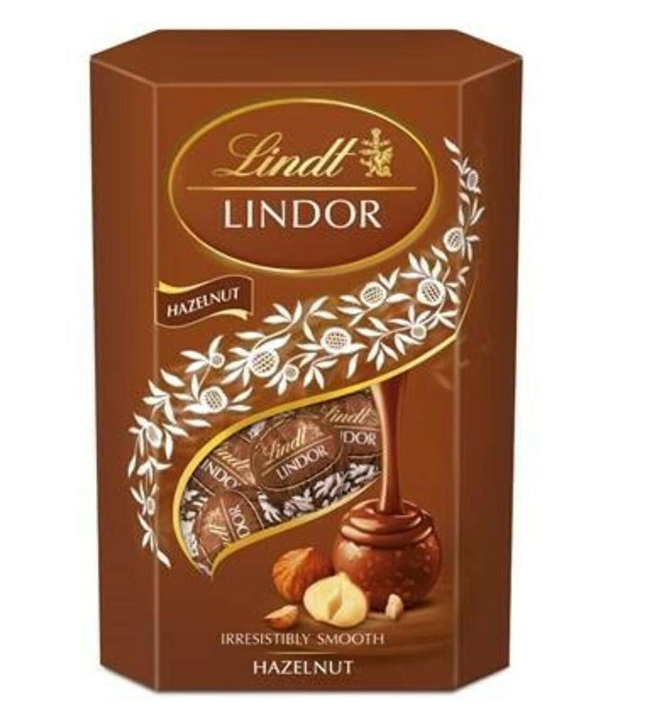 Lindt Lindor hazelnut chocolate 200 g – smooth Swiss chocolate gift, premium festive treat, nutty gourmet confectionery selection