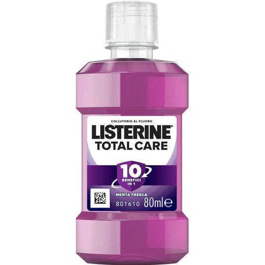Listerine total care mouthwash 80ml travel mouthwash fresh breath oral hygiene gum care fluoride rinse
