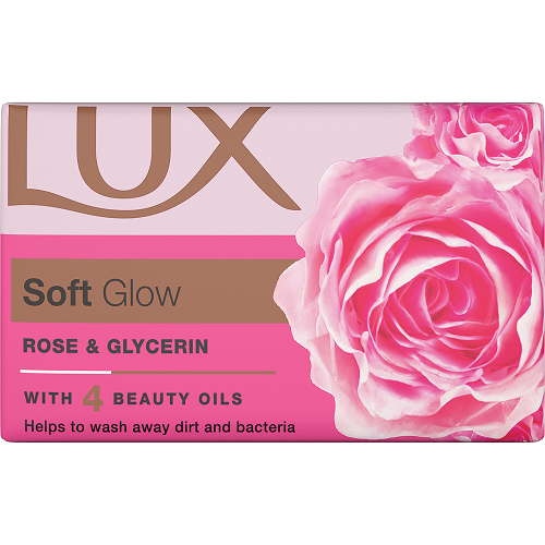 Lux Soft Glow Rose and Glycerin Soap 90g floral fragrance moisturizing beauty bar