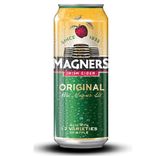 Can of Magners Irish Cider on a white background