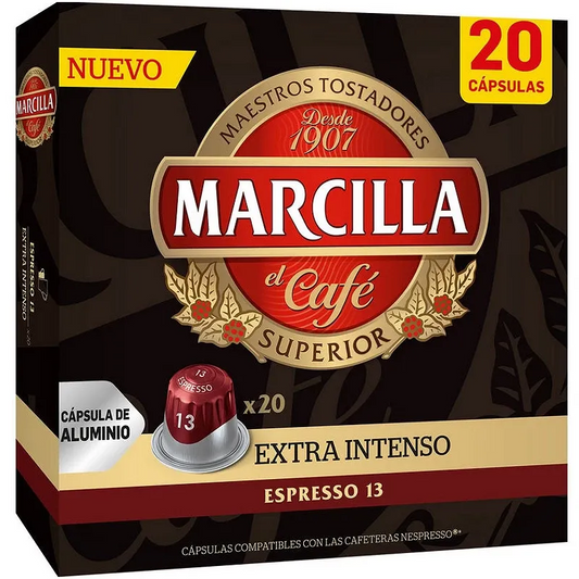 Marcilla Nespresso extra intense 13 capsules 20 strong espresso coffee pods