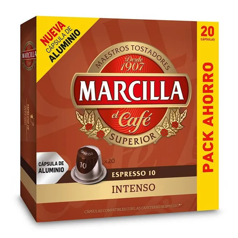 Marcilla Nespresso intenso capsules 20 strong espresso coffee pods