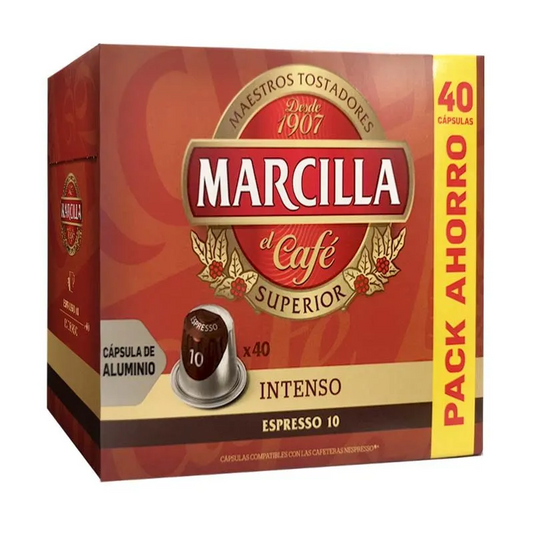 Marcilla intenso intensity 11 Nespresso capsules 40 caps ultra strong espresso coffee pods dark roast premium coffee