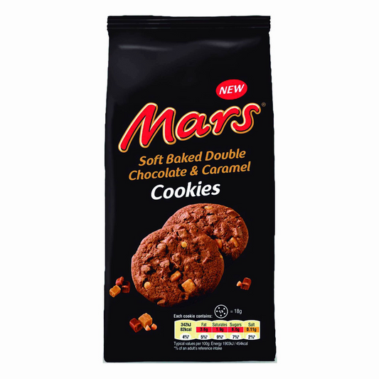 Mars Chocolate Caramel Cookies 162g crunchy biscuits with chocolate chunks and gooey caramel – Biscuits and Rusks – South African Products