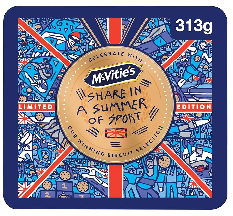McVitie’s Cookie Assortment Tin 313g – Mixed Biscuit Selection – Cookies and Rusks