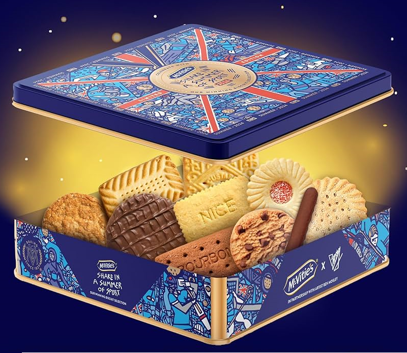 McVitie’s Cookie Assortment Tin 313g – Mixed Biscuit Selection – Cookies and Rusks