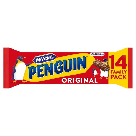 McVitie’s Penguin milk chocolate biscuit bars 14 pack classic British chocolate biscuit snack bars lunchbox chocolate biscuit treats