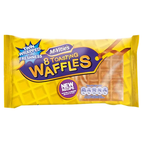 McVitie’s Toasting Waffles 200g – 8 pack of fluffy golden waffles – Rusks and Cake – British Products