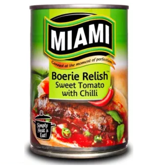 Miami boerie relish with chilli 450 g South African tomato relish braai sauce Tomato Pulps Relish and Sauces clearance