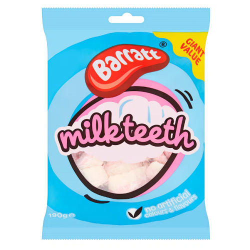 Barratt Milk Teeth – 190g (Best Before 01.08.2025)