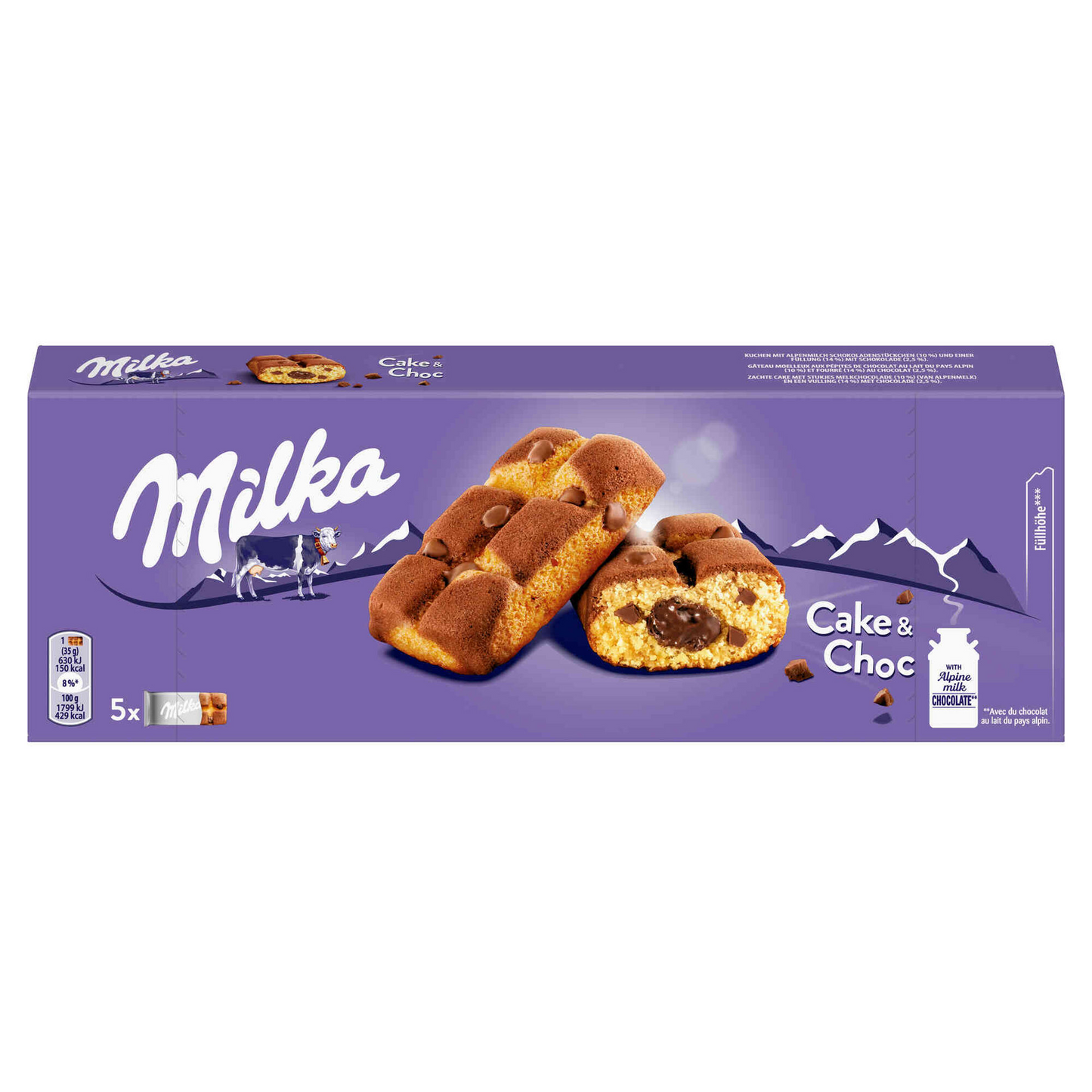 Milka Cake and Choc 175g soft sponge cake with chocolate cream filling – Cakes Scones Muffins and Everything Baked – South African Products