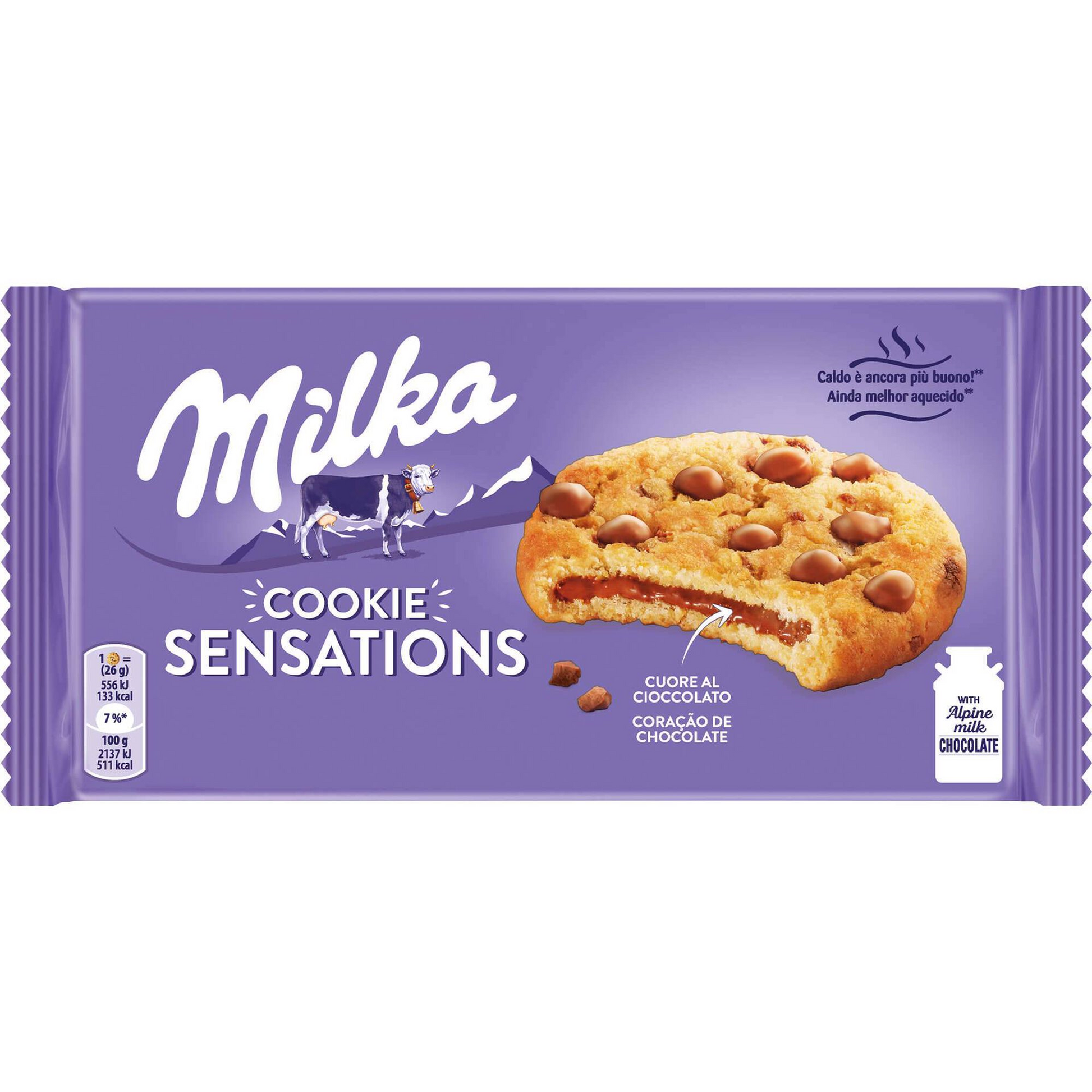 Milka Cookie Sensations Chocolate 156g pack – soft-baked cookies with creamy Alpine chocolate centre – Cookies and Rusks – South African Products – Chocolate
