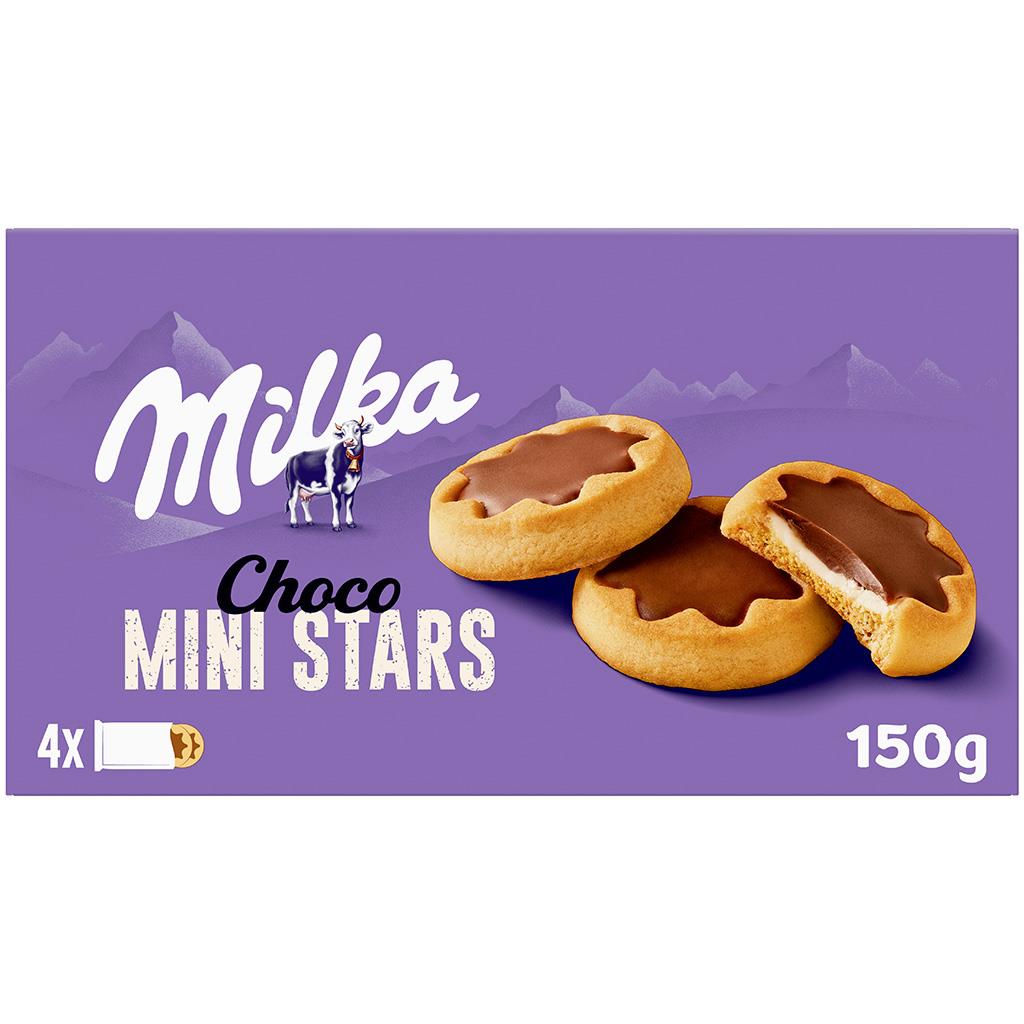 Milka Mini Stars Chocolate Biscuits 150g