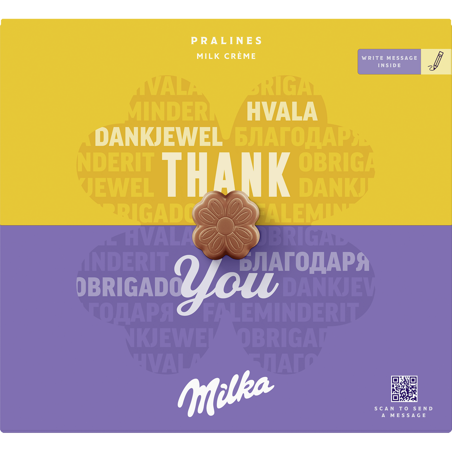 Milka “Thank You” milk chocolate bonbons 110 g – appreciation chocolate gift box, sweet thank you gift, premium festive confectionery selection