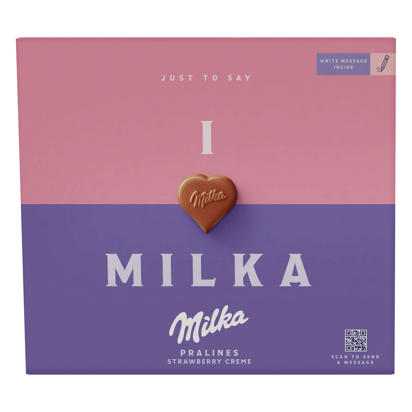 Milka chocolate and strawberry “I Love You” box 110 g – romantic gift selection, heart-shaped chocolate gift, premium festive confectionery
