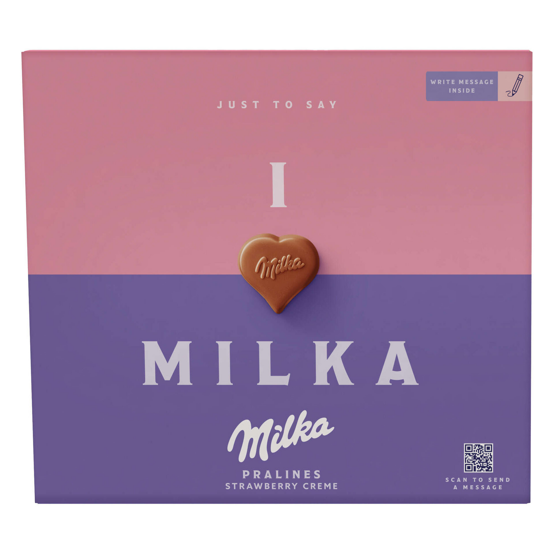 Milka chocolate and strawberry “I Love You” box 110 g – romantic gift selection, heart-shaped chocolate gift, premium festive confectionery