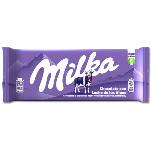 Milka milk chocolate tablet 90g alpine creamy chocolate slab Chocolate Tablets and Slabs