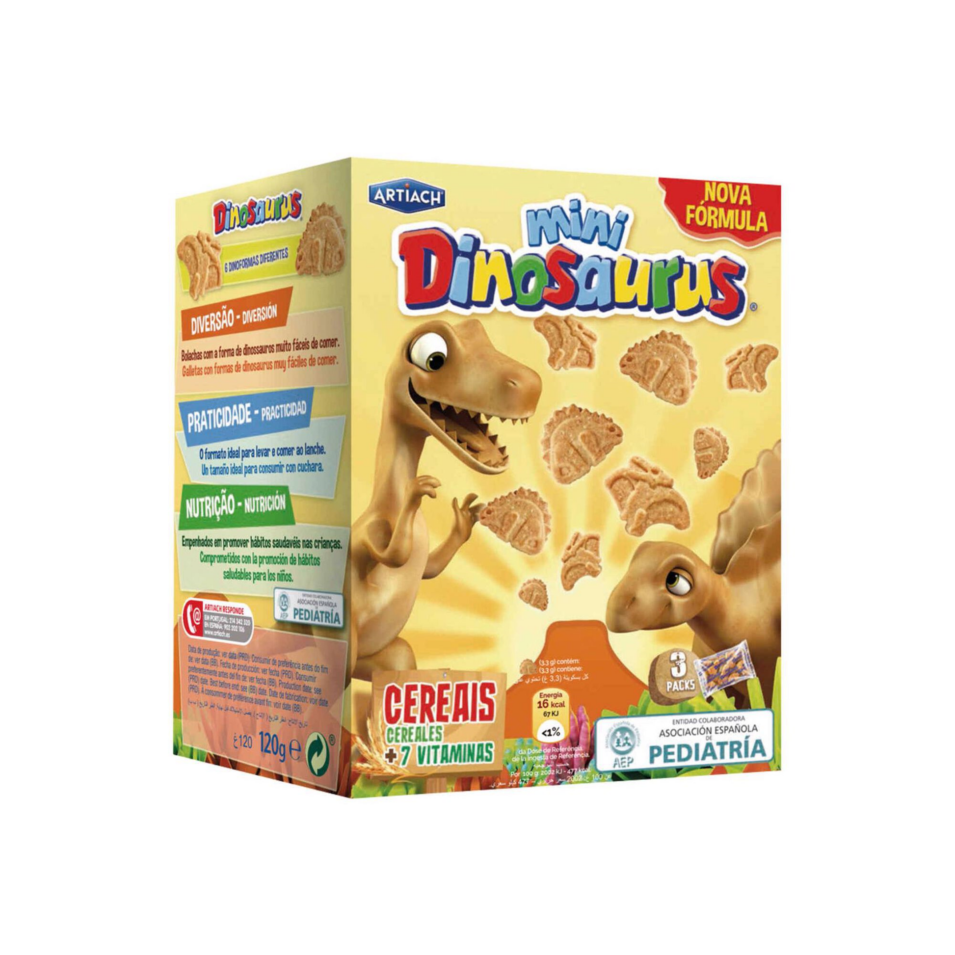 Mini Dinosaur Cereal Cookies Artiach – 120g Pack – children youth cereals – breakfast cereals