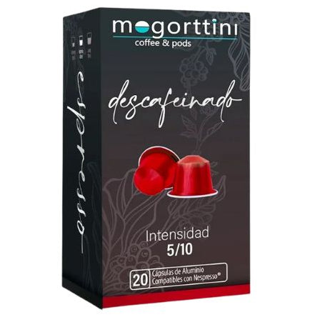 Mogorttini decaffeinated Nespresso capsules 20 caps decaf coffee pods smooth espresso caffeine free premium coffee