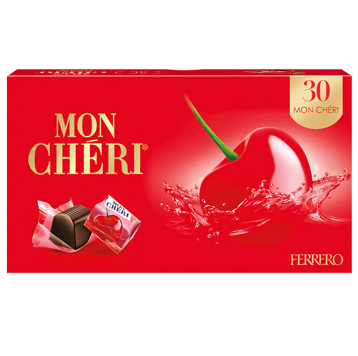 Mon Chéri Bombons 315 g – Ferrero dark chocolate with cherry liqueur centre, festive gift box, Christmas chocolate selection