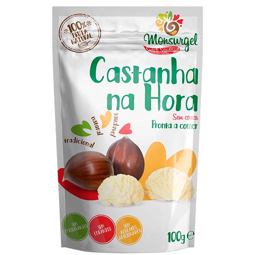 Monsurgel freshly made chestnut snack 100 g peeled natural chestnuts ready to eat nuts and dried fruit healthy festive snack