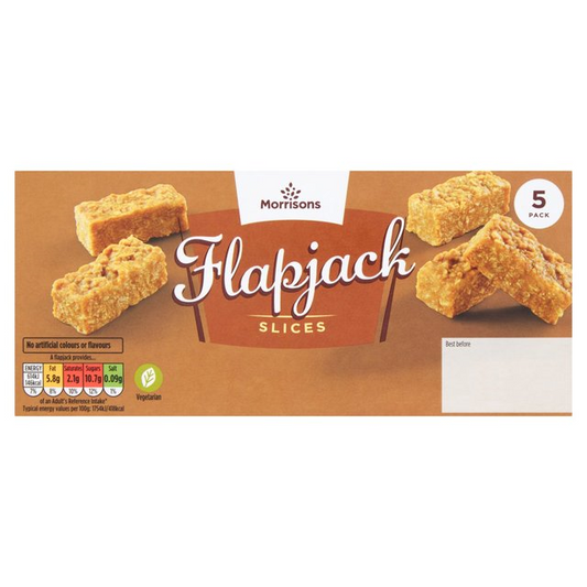 Morrisons Flapjack Cake Bars 5 Pack chewy oat snack bars – Cakes Scones Muffins and Everything Baked – South African Products