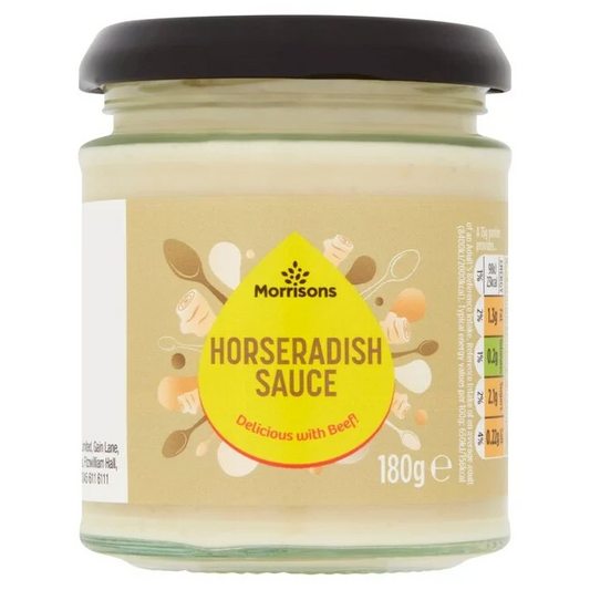 Morrisons Horseradish Sauce 180g creamy horseradish condiment spicy sauce for roast beef and sandwiches