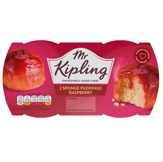 Mr Kipling Raspberry Sponge Puddings 216g fluffy sponge with raspberry sauce – Cakes Scones Muffins and Everything Baked – South African Products