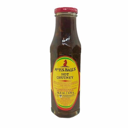 Mrs Balls Chutney Hot 470 g spicy South African chutney table sauce