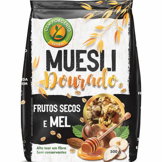 Cem Porcento Muesli with Dried Fruit and Honey 500g