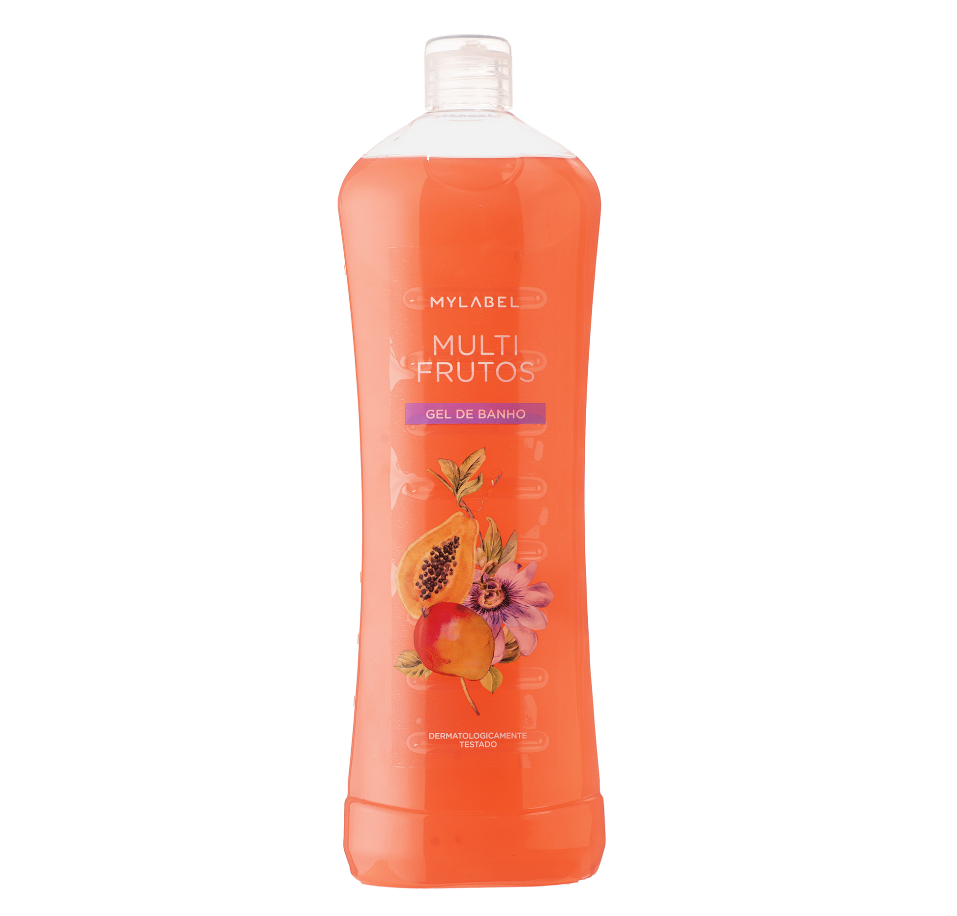 Mylabel multifruit shower gel 1 litre fruity body wash bath shower hygiene skin care