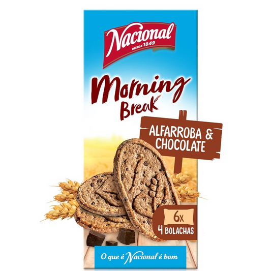 Nacional Morning Break Carob and Chocolate Cookies 200g pack – crunchy Portuguese biscuits with carob and chocolate – Cookies and Rusks – South African Products – Chocolate