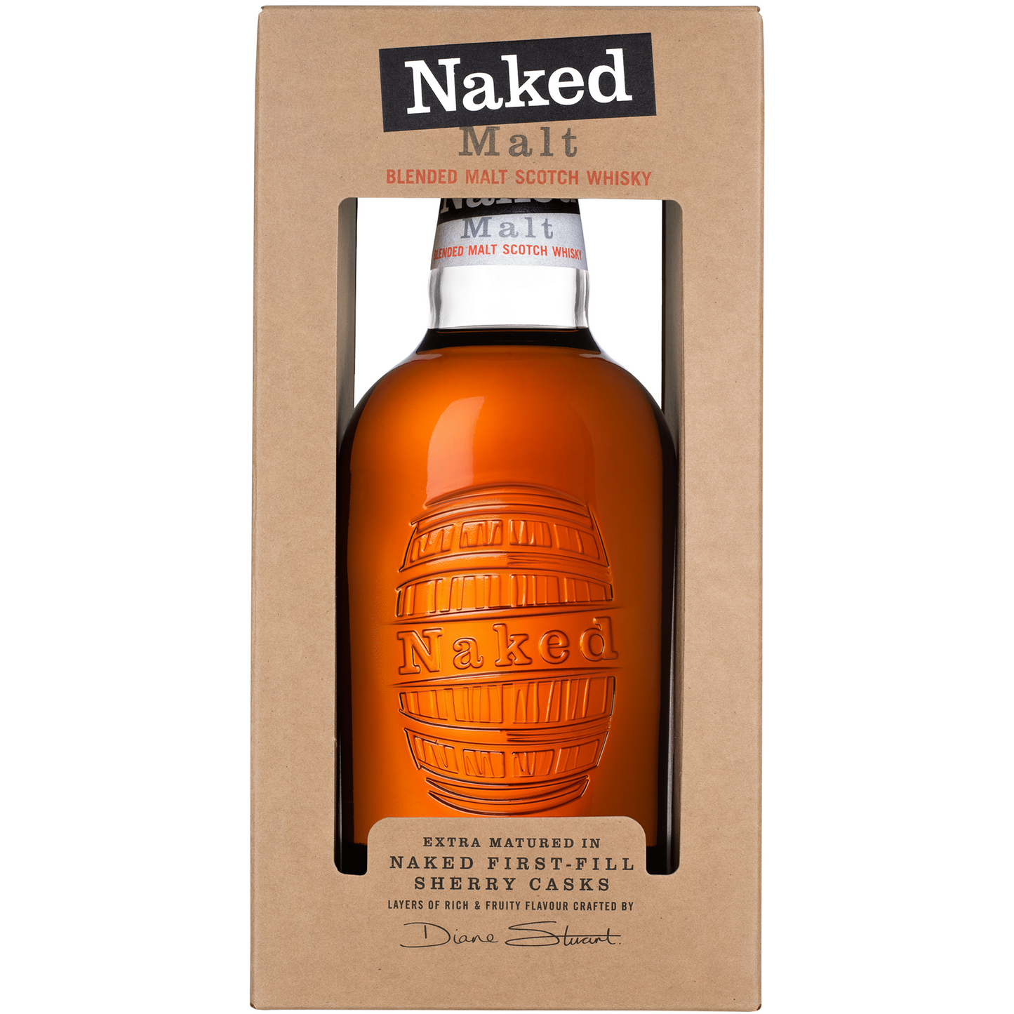 Naked Malt Blended Malt Scotch Whisky 700ml 40% ABV premium Scottish malt whisky with dried fruit buttery toffee vanilla warming spice and rich oak