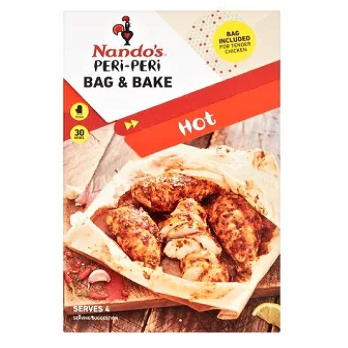 Nando’s Bag and Bake Hot peri peri seasoning cooking bag cooking sauces marinades and seasonings
