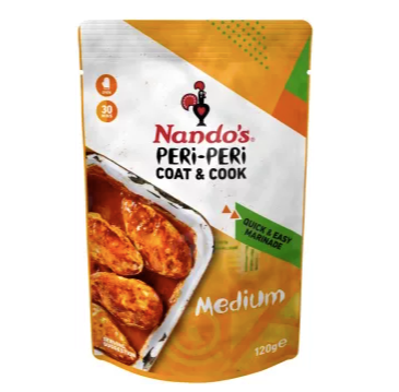 Nando’s Coat & Cook Medium 120g Clearance Sale BB 02.09.2024