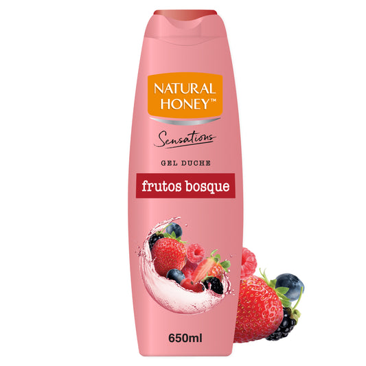 Natural Honey sensations red fruits shower gel 650ml fruity body wash hydrating daily shower care bath and shower personal hygiene