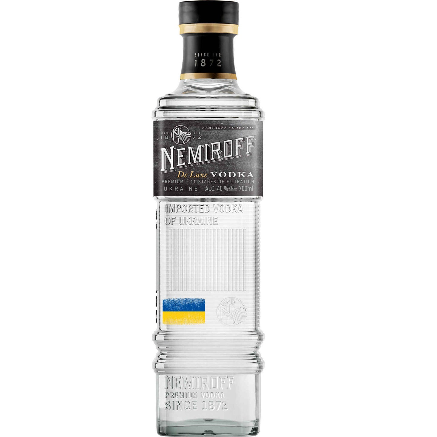 Nemiroff De Luxe Vodka 700ml 40% ABV premium Ukrainian vodka for Martinis, cocktails and serving chilled