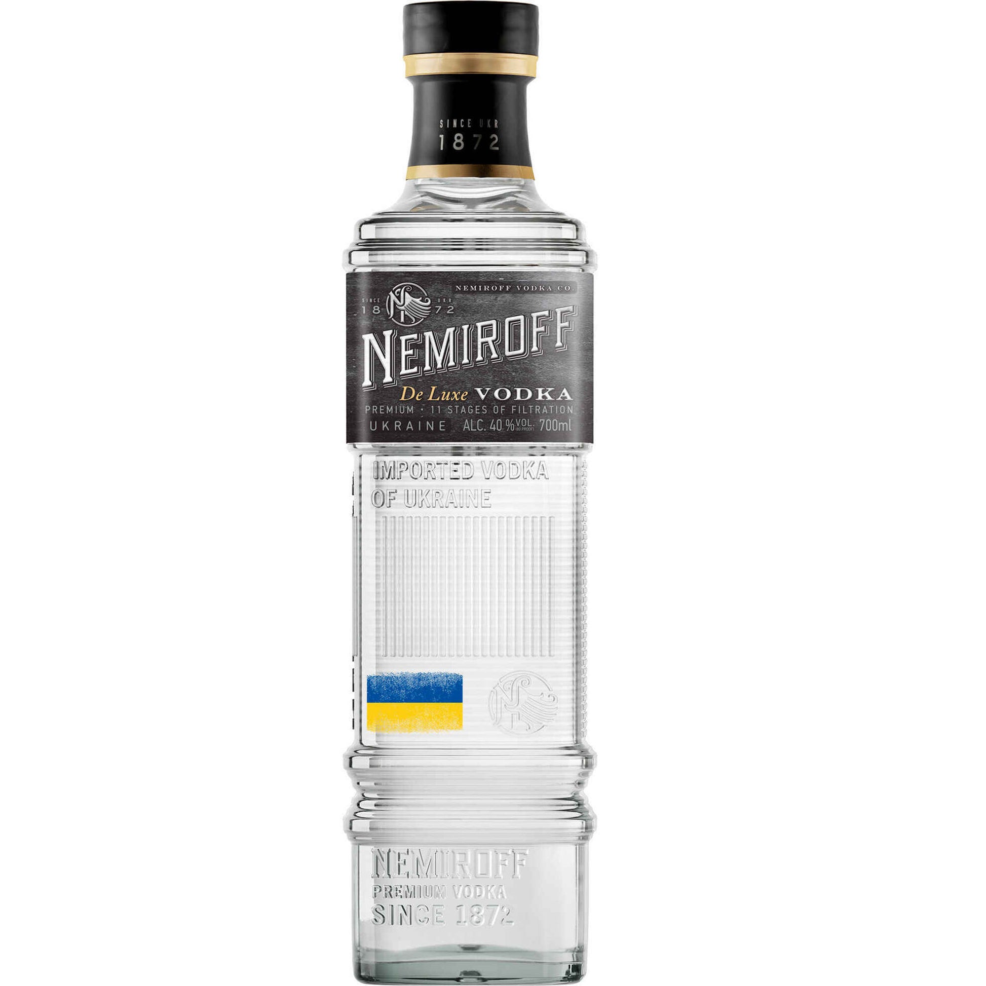 Nemiroff De Luxe Vodka 700ml 40% ABV premium Ukrainian vodka for Martinis, cocktails and serving chilled