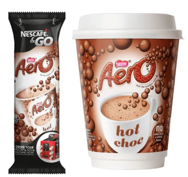 Nescafé Aero Instant Hot Chocolate Cups 8 Pack creamy chocolate drink sachets hot beverage