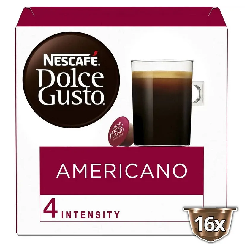 Nescafé Americano coffee capsules 16 pack Dolce Gusto compatible long coffee pods smooth balanced coffee capsules everyday americano