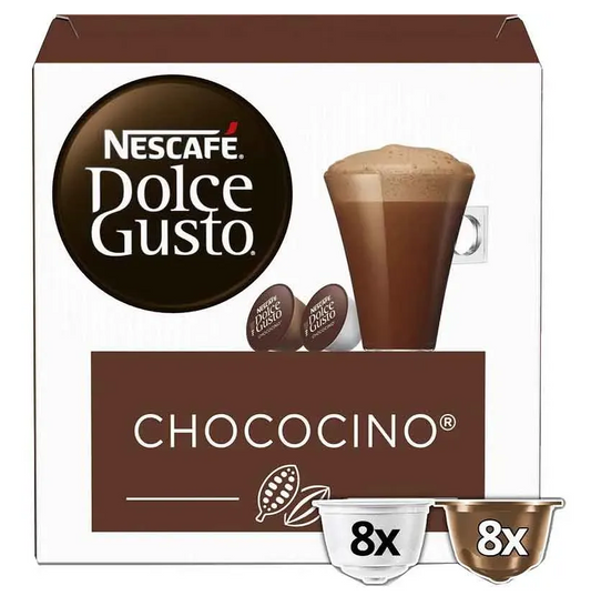 Nescafé Chococino chocolate drink capsules 16 pack Dolce Gusto compatible creamy cocoa pods smooth hot chocolate capsules