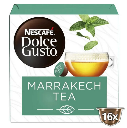 Nescafé Marrakesh Tea capsules 16 pack Dolce Gusto compatible mint tea pods refreshing aromatic tea capsules