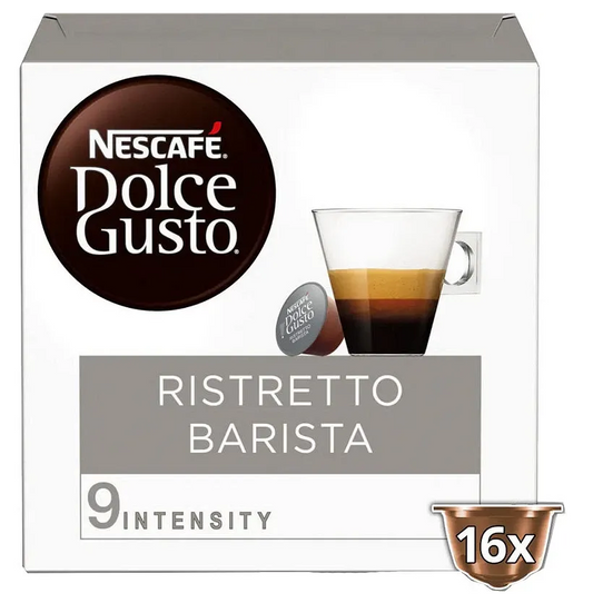 Nescafe Ristretto Barista coffee capsules 16 pack dark roast espresso Dolce compatible capsules strong barista style coffee pods
