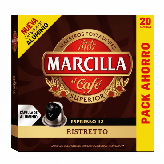 Nespresso Marcilla Ristretto capsules 20 pack strong espresso pods Nespresso Original